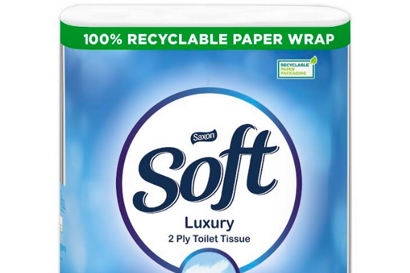 100% recyclable paper wrapped toilet tissue